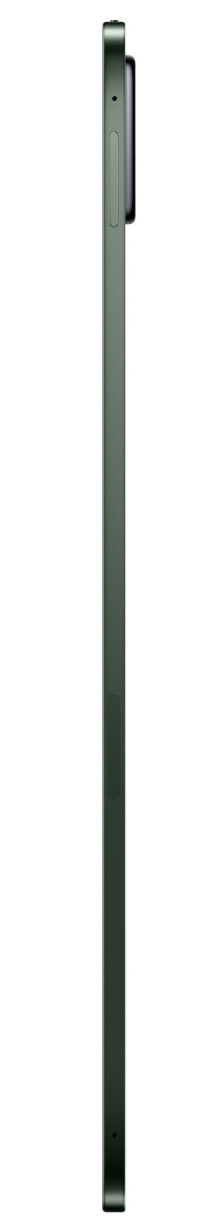 Widok z boku ciemnego, smukłego smartfona z pojedynczym aparatem na górze.