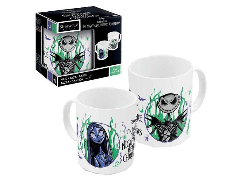 Taza - Sherwood Pesadilla antes de navidad, 325ml, Apta para Microondas y Lavavajillas, Licencia Oficial