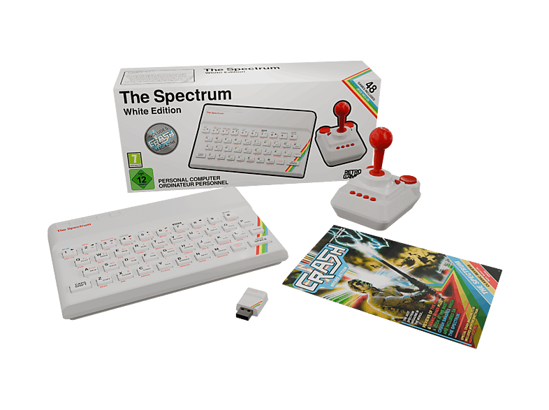 Consola - Koch Media The Spectrum White Edition, 48 juegos legendarios, Experiencia Retro, Blanco