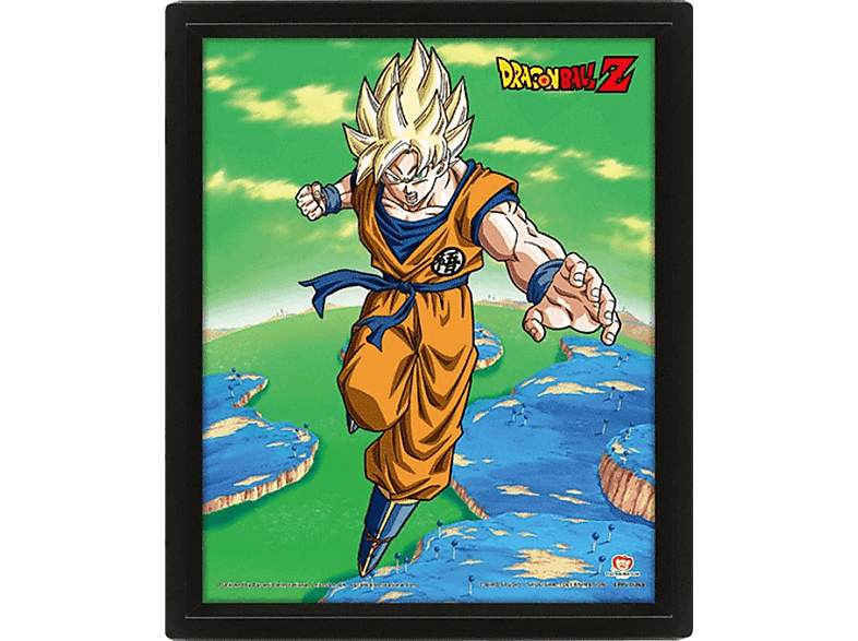 Póster 3D - Sherwood Dragon Ball Z Super Saiyan Transformation, 28.5 cm x 23.5