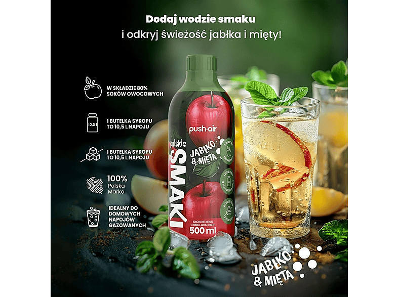 Syrop do saturatorów DAFI Jabłko-Mięta 500 ml – zdjęcie 3