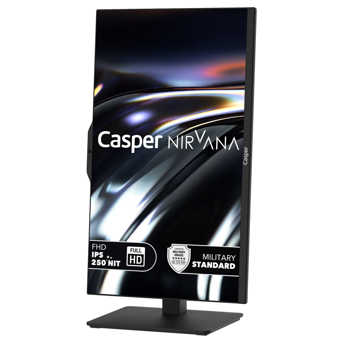 FHD, IPS, 250 NITS ve Askeri Standart özellikli siyah Casper Nirvana monitör.