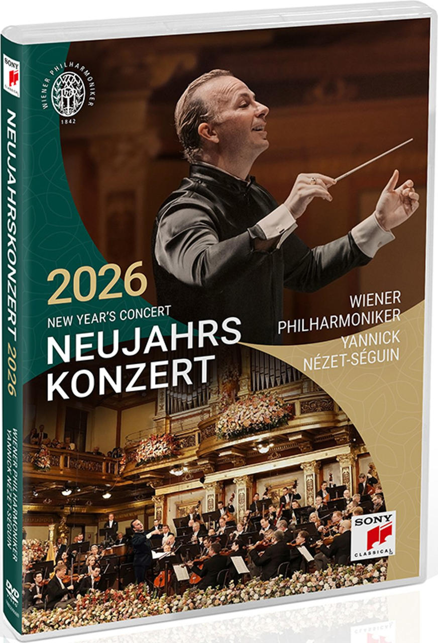 Dirigent leitet Orchester bei Neujahrskonzert 2026 DVD H ülle.