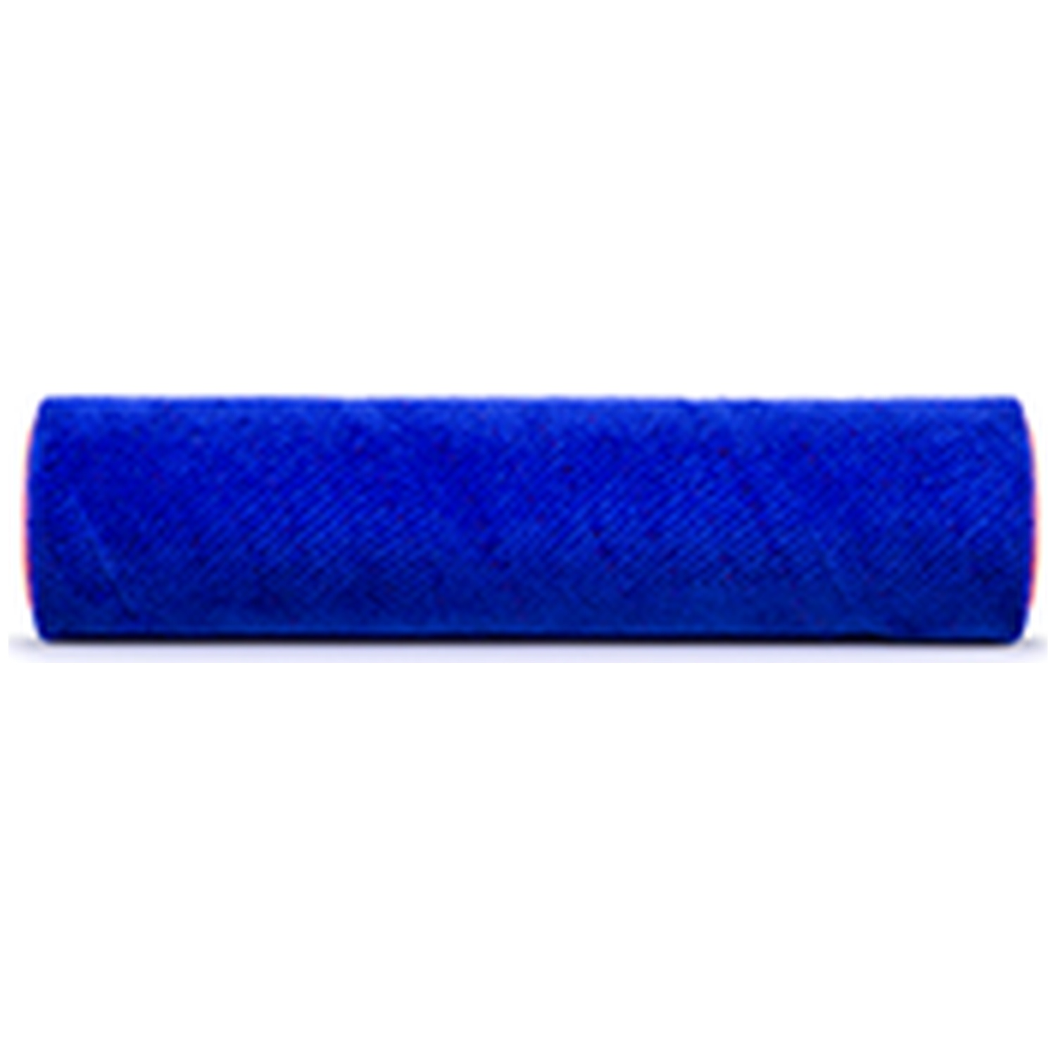 Een blauw, cilindrisch object met een getextureerd oppervlak.