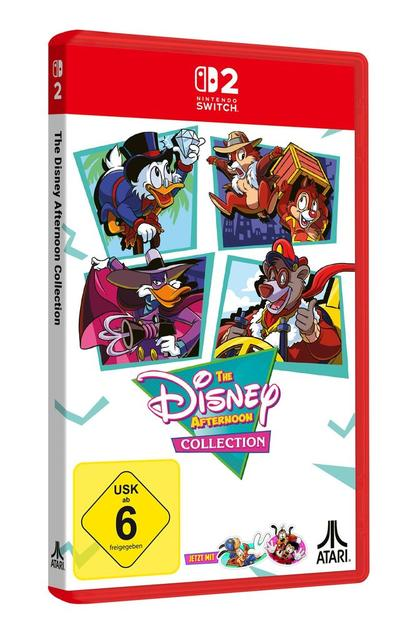 Nintendo Switch Hülle mit Disney-Figuren: Scrooge, Darkwing Duck, Chip & Chap, Baloo.