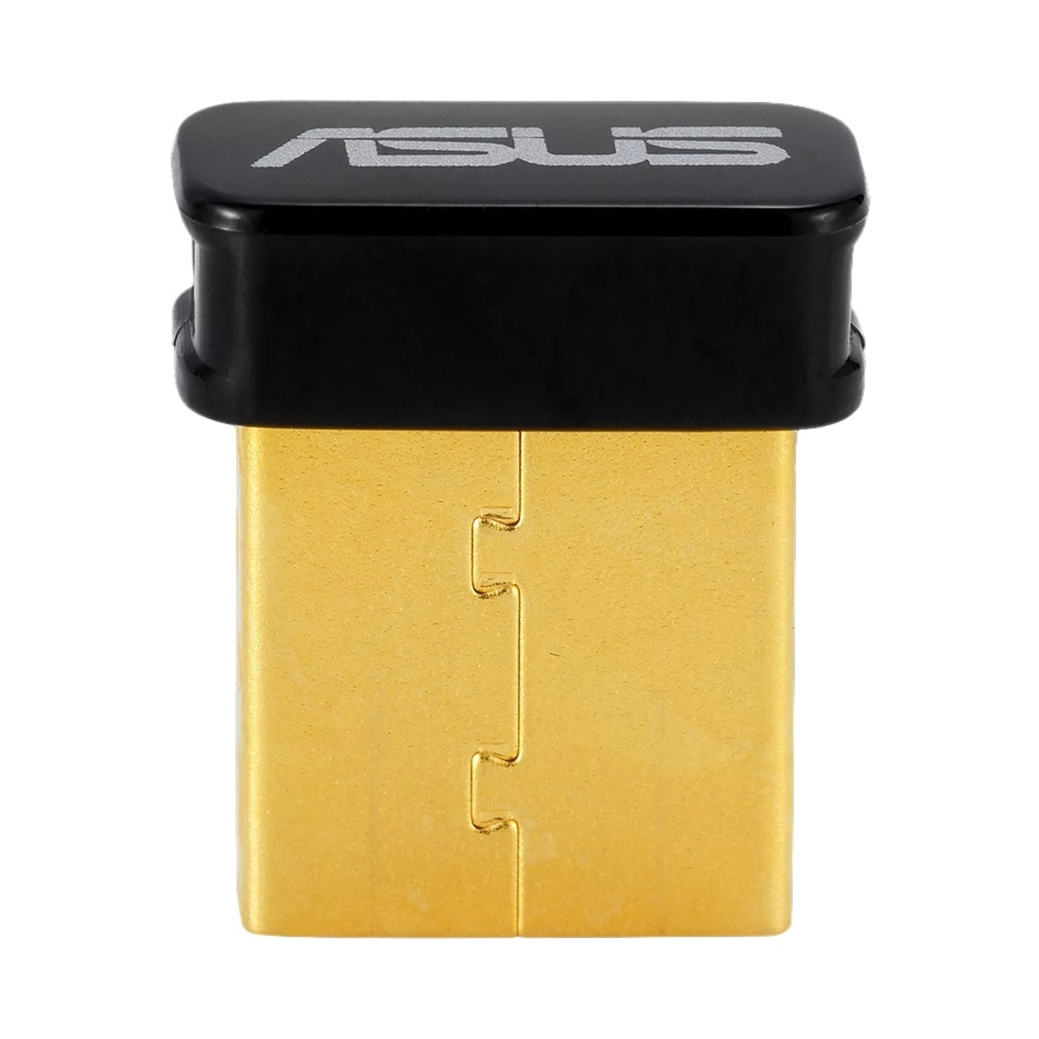 Dongle USB dorato con cappuccio nero logo ASUS.
