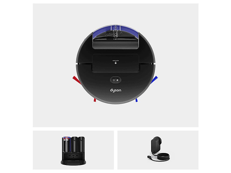 Dyson spot + scrub Ai Saugroboter (Schwarz/Blau, Laufzeit: 140 Min., mit Absaugstation) — Foto 3 von 5