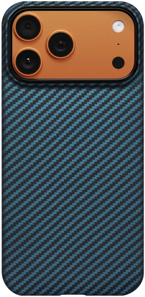 PITAKA Ultra-Slim Case iPhone 17 Pro Max MagSafe kompatibilis telefontok, fekete-kék (KI1706BPM)