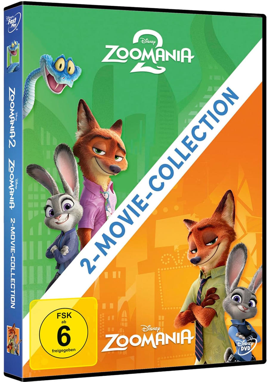 DVD-Hülle von Zootopia 2 mit Nick und Judy, FSK ab 6.