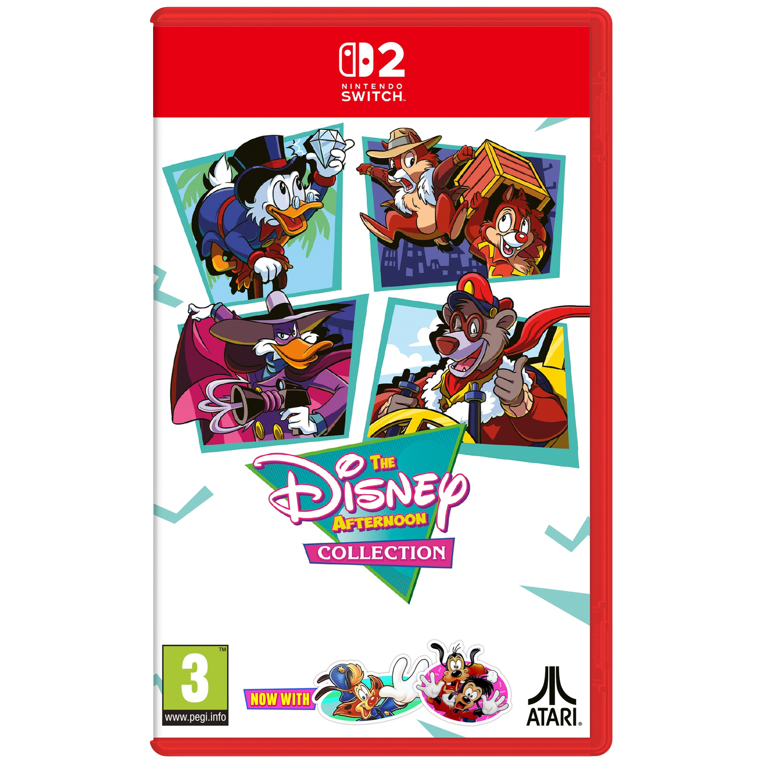 Nintendo Switch spelhoes met Scrooge, Darkwing Duck, Chip & Dale, en Baloo.