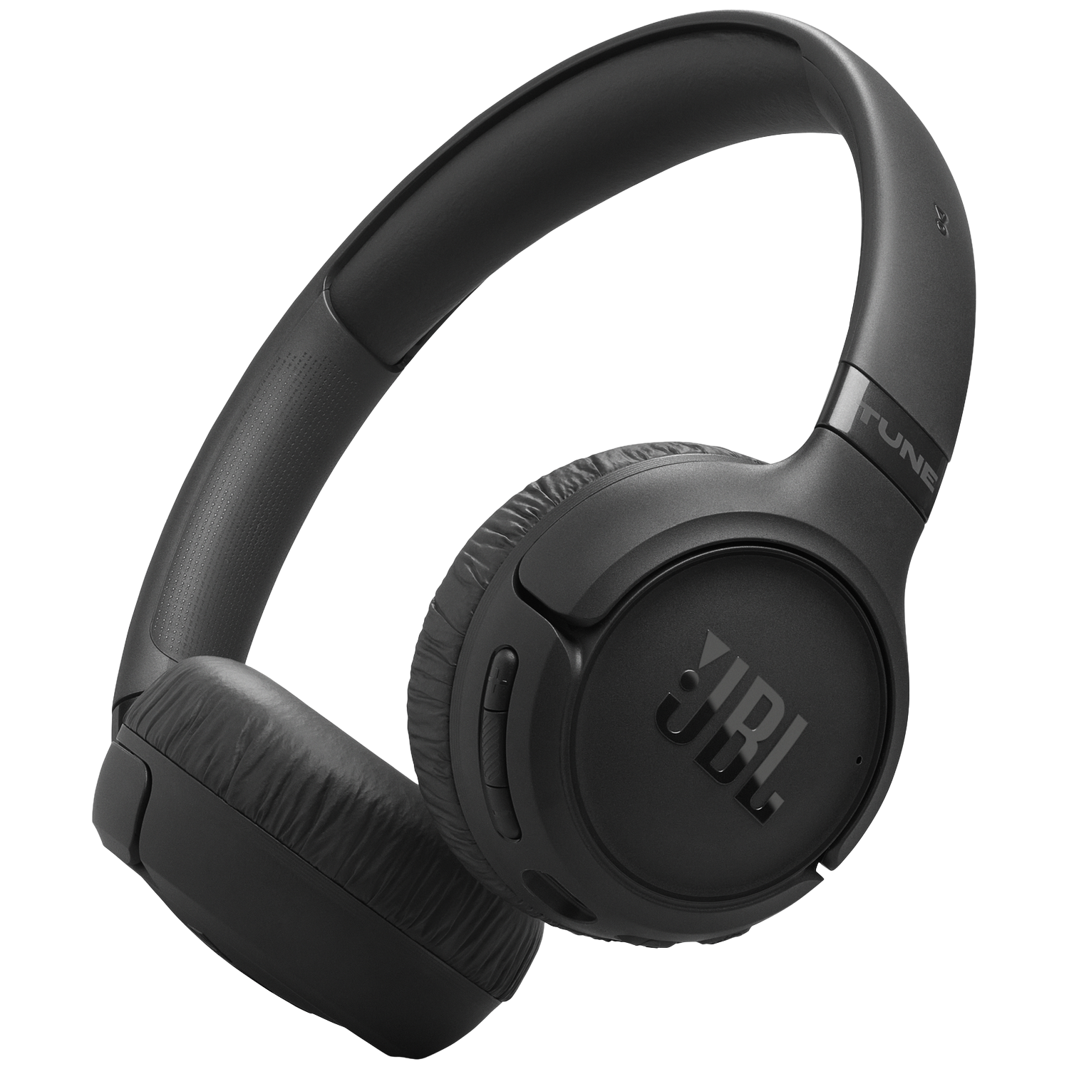 Zwarte JBL-koptelefoon met gedempte oorschelpen en verstelbare hoofdband.