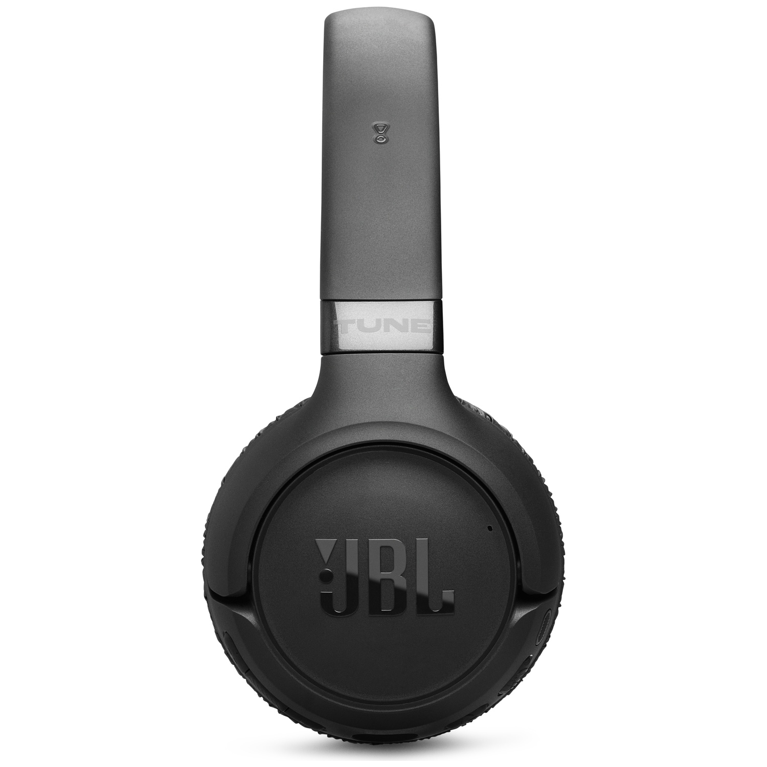 Casque JBL noir avec inscription TUNE et anneaux.