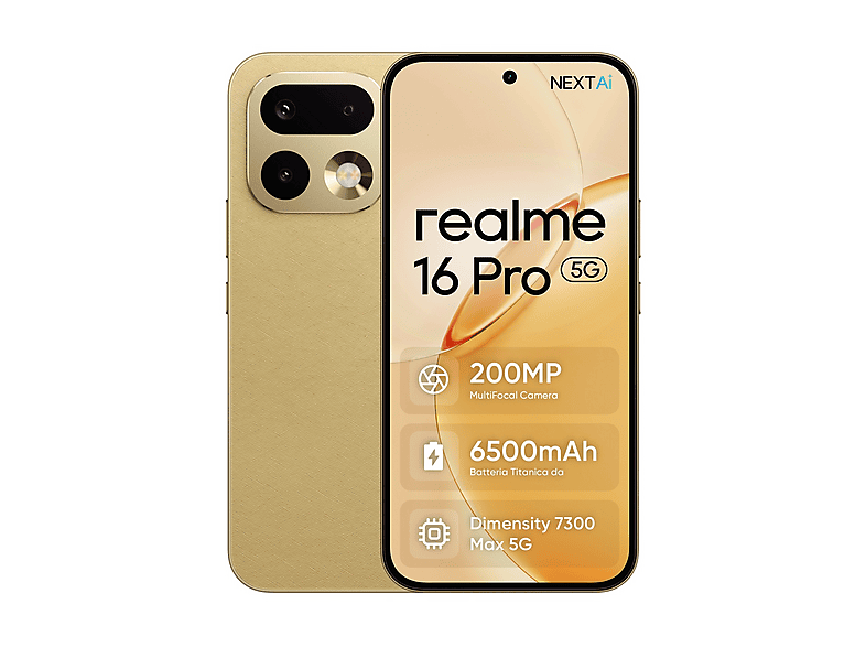 Realme 16 Pro 5G 8+256Gb, 256 Gb, Gold