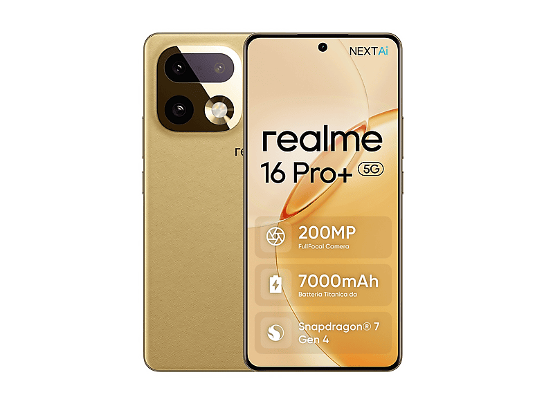 Realme 16 Pro+ 5G 12+512Gb, 512 Gb, Gold