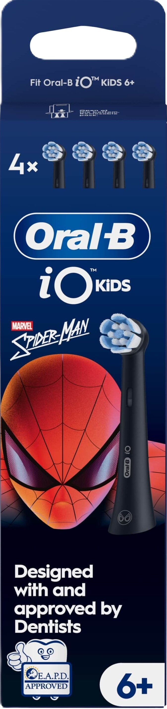 Główki szczoteczki Oral-B iO Kids ze wzorem Spidermana, opakowanie 4 szt.