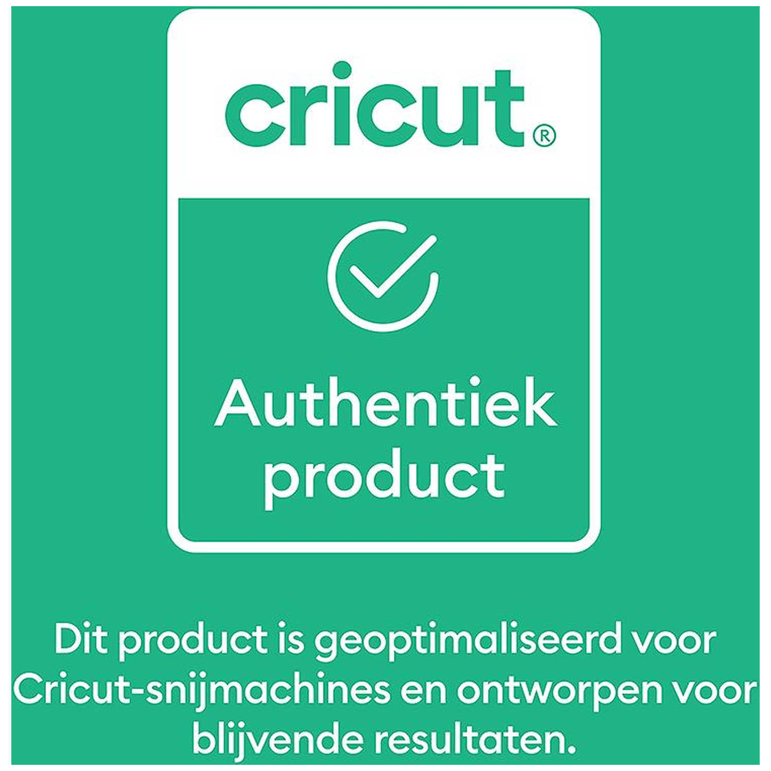 Cricut logo with checkmark and text 'Authentic product'.