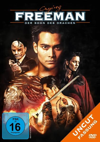 Filmplakat: Vier Personen, zwei Männer mit Tattoos, eine Frau, ein Mann mit Maske.