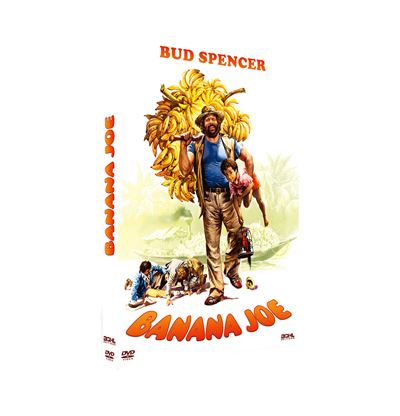 Bud Spencer draagt bananen. Kinderen helpen beneden. Filmposter 'Banana Joe'.
