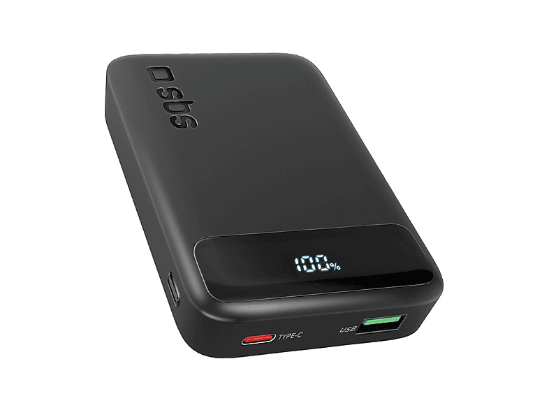 Powerbank SBS Compact PD 20W 10000 mAh mAh, Nero
