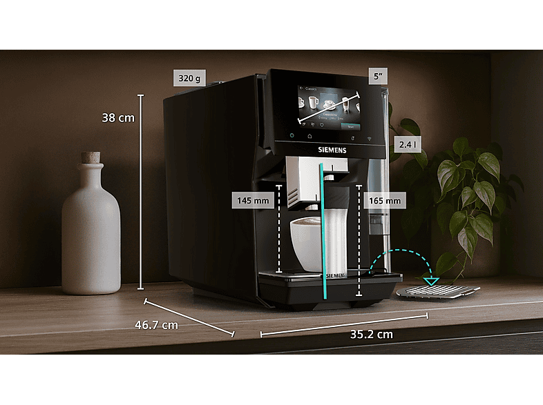 SIEMENS TP723E09 Kaffeevollautomat Klavierlack schwarz