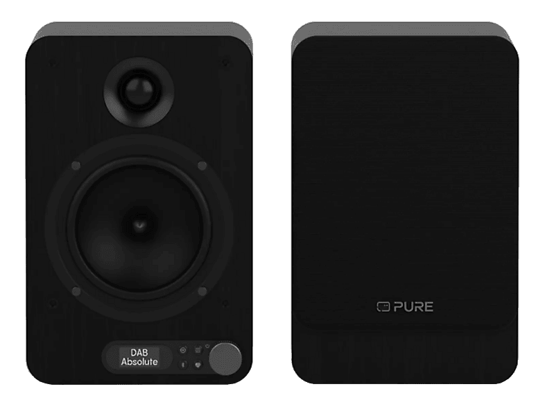 PURE Classic Active Lautsprecher mit HDMI und DAB+, Schwarz