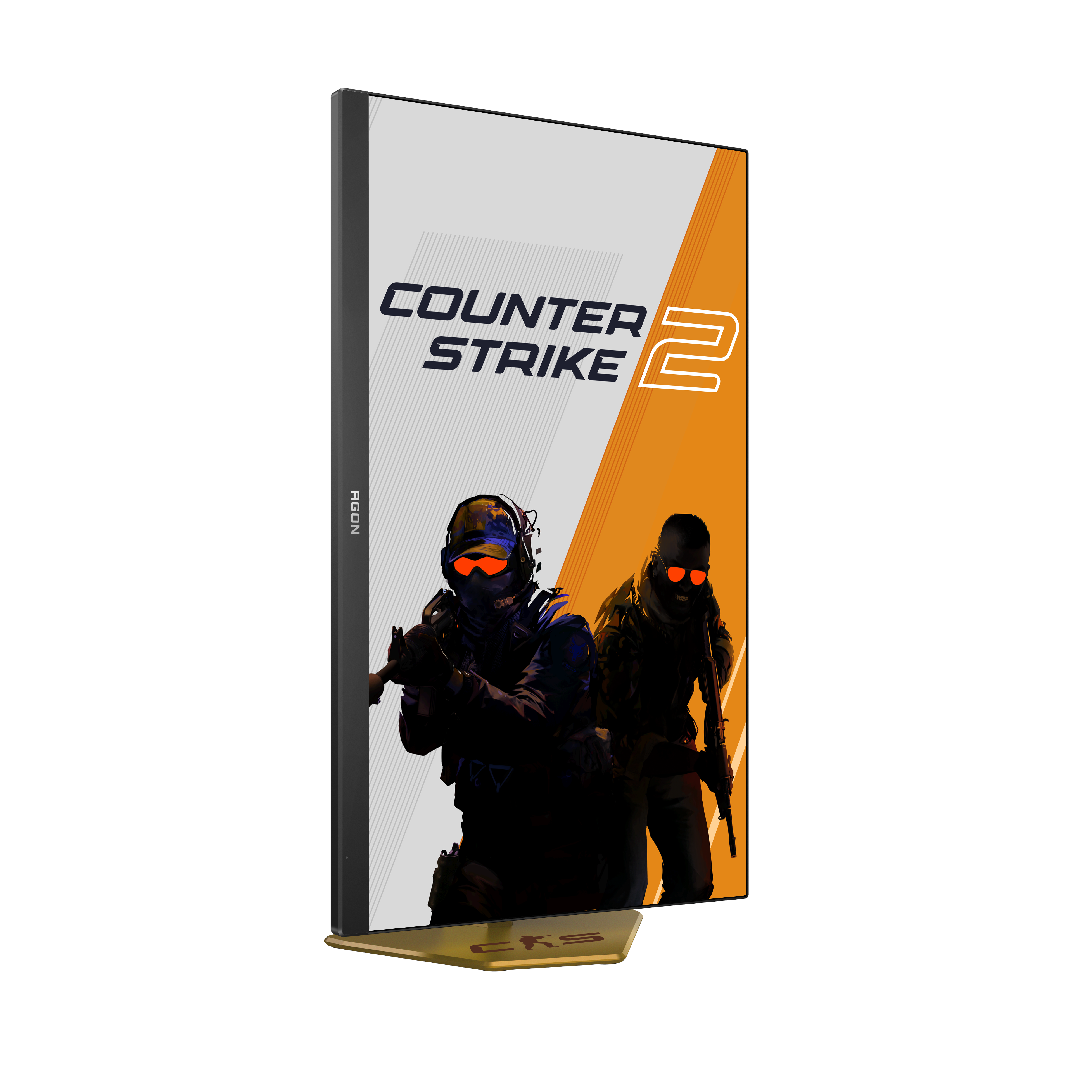 Counter-Strike 2-Cover mit zwei Soldaten in voller Montur und leuchtend orangen Brillen.
