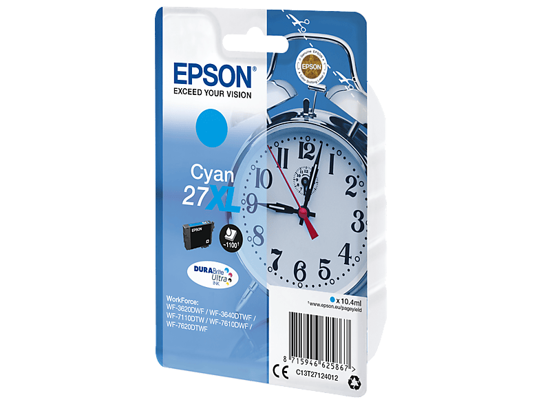 Tusz EPSON T2712 27XL Błękitny 10.4 ml C13T27124012 – zdjęcie 2