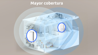 Dos dispositivos en una casa para ampliar la cobertura.