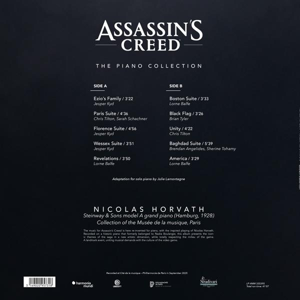 Cover der Klavierkollektion von Assassins Creed mit Titelliste.