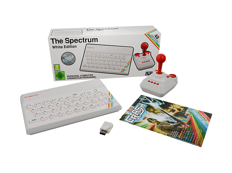 retro GAMES The Spectrum White Edition inkl 40 vorinstallierte ZX Spectrum-Spiele; Heimcomputer