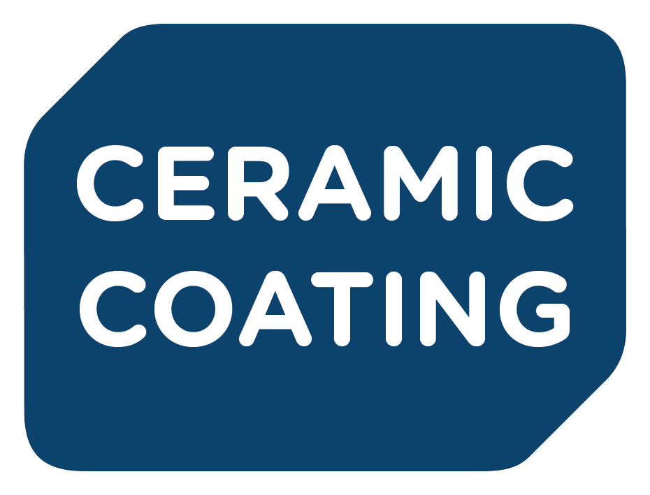 Biały tekst na ciemnoniebieskim tle: Powłoka ceramiczna.