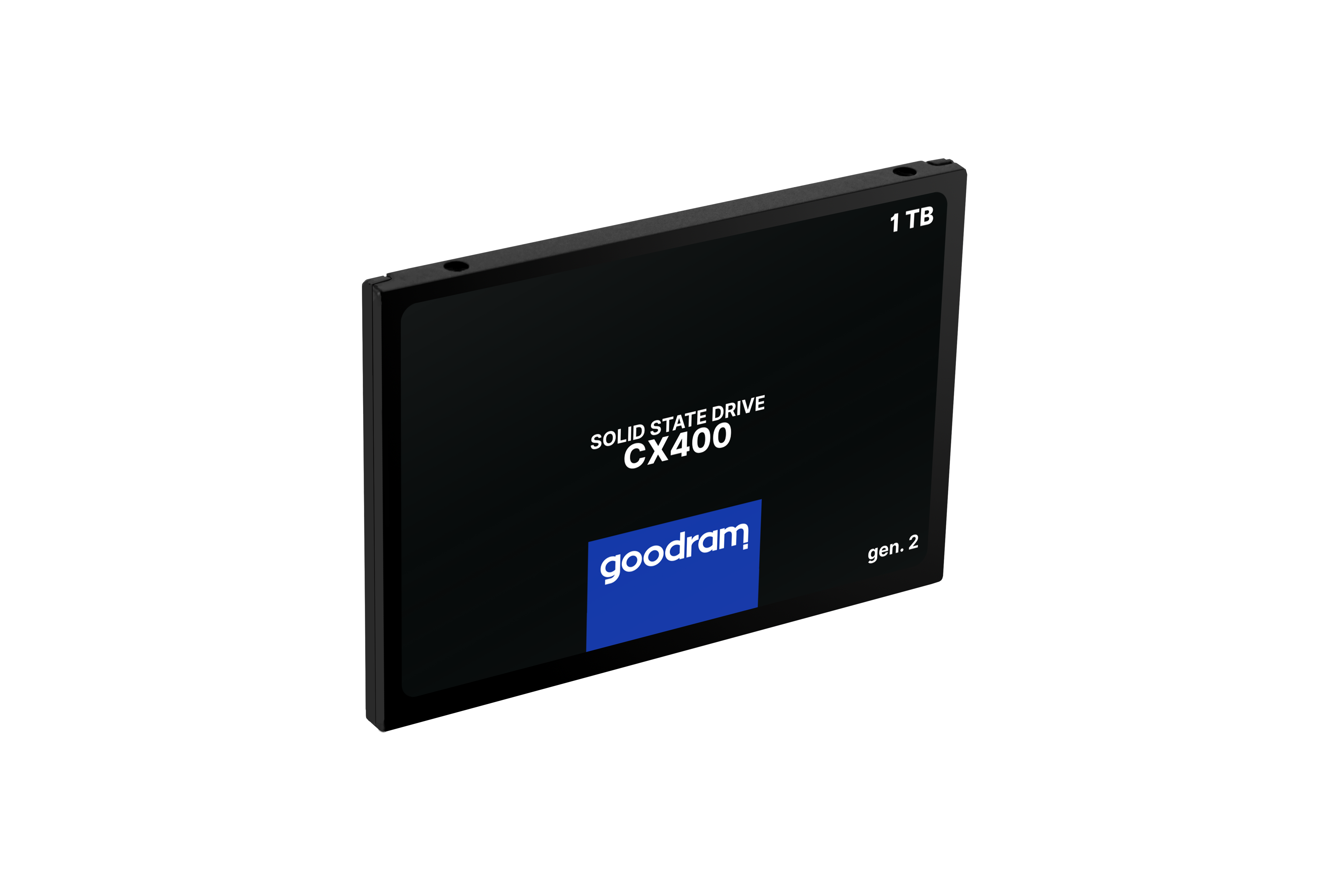 Czarny dysk SSD 1 TB, model CX400, Gen. 2. Logo Goodram.