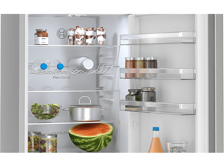 Frigorífico combi - Bosch KGN397ICT, No frost, 203 cm, 363 l, SuperCongelación, Cajón VitaFresh XXL, Inox – imagen 2