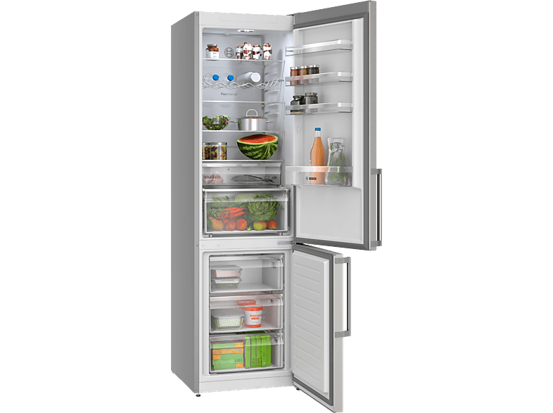 Frigorífico combi - Bosch KGN397ICT, No frost, 203 cm, 363 l, SuperCongelación, Cajón VitaFresh XXL, Inox – imagen 3