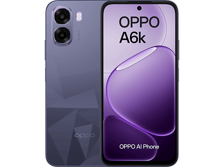 Móvil – OPPO A6k, Crystal Black, 256 GB, 4 GB RAM, 6.75″ LCD, Qualcomm Snapdragon®685 (6nm), 6100 mAh