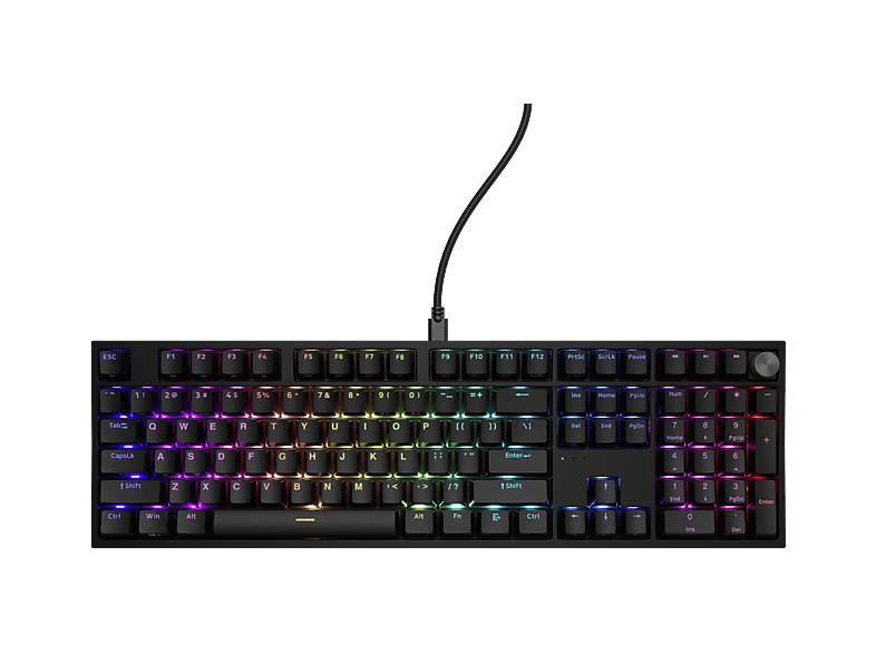Klawiatura Genesis Thor 404 czarna RGB Gateron Yellow Pro – zdjęcie 3