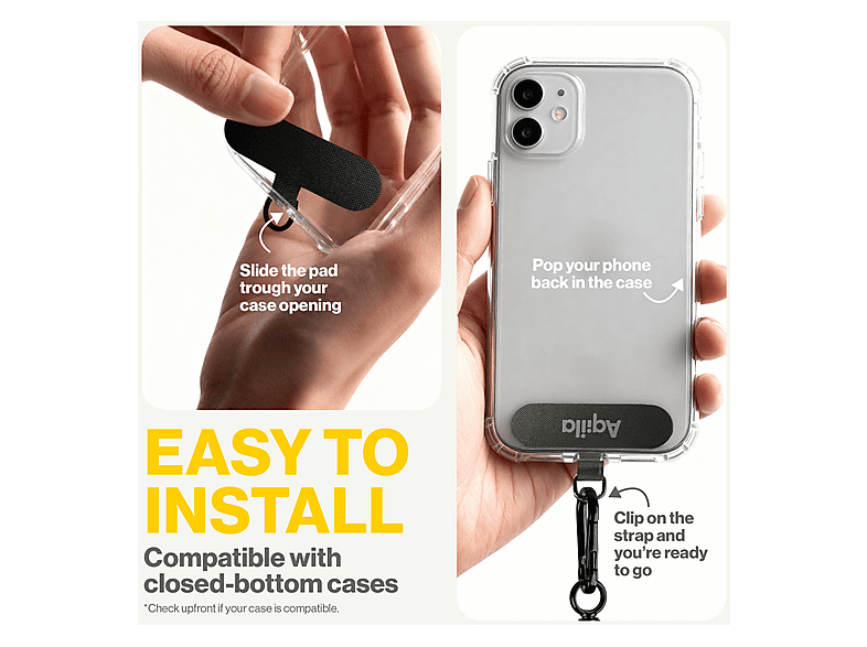 Aqilla 2in1 Lanyard-Kabel, USB-C, 60W PD, Black — Foto 5 von 5