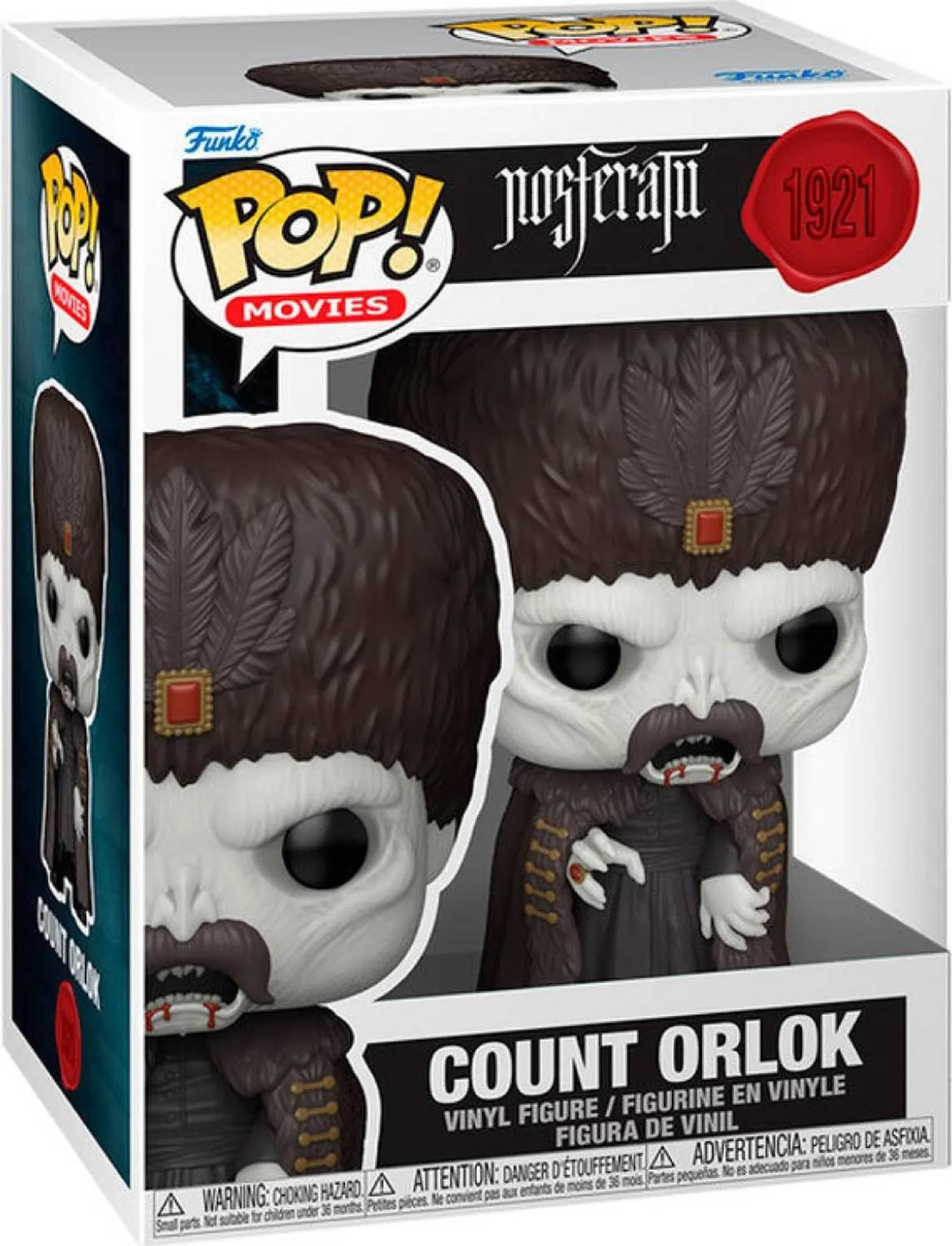 Figura de vinilo Funko Pop! del Conde Orlok de Nosferatu, 1921.