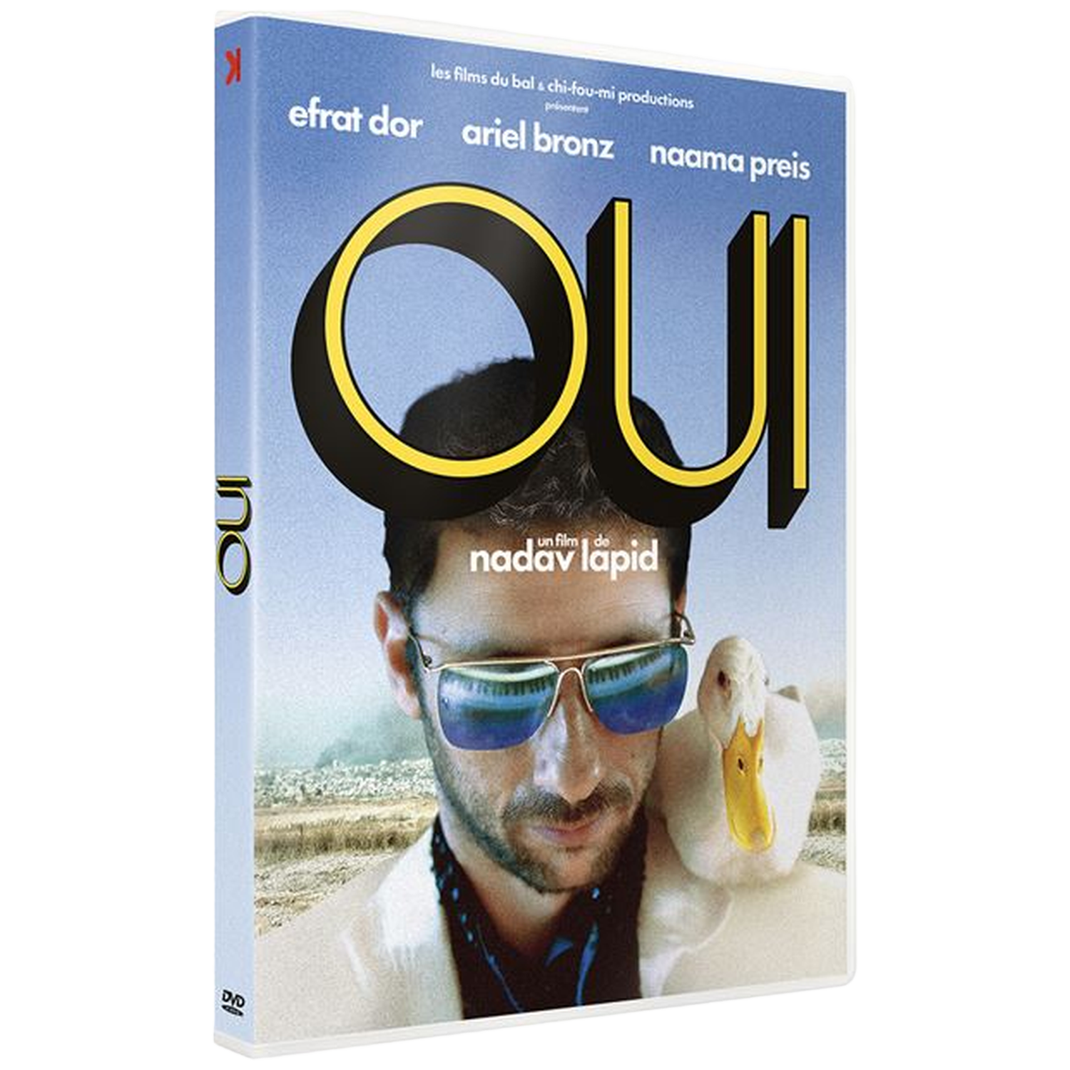 Couverture DVD avec un homme et un canard. Grand ti