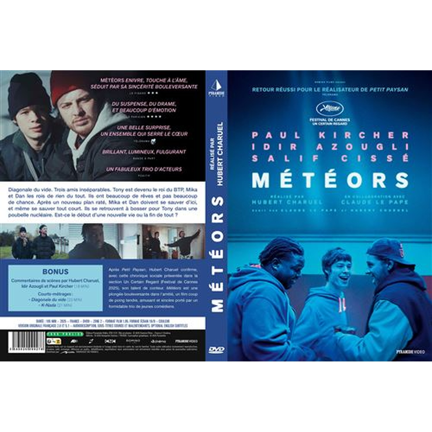 Couverture DVD de Météors: Trois jeunes hommes à gauche, trois à droite.