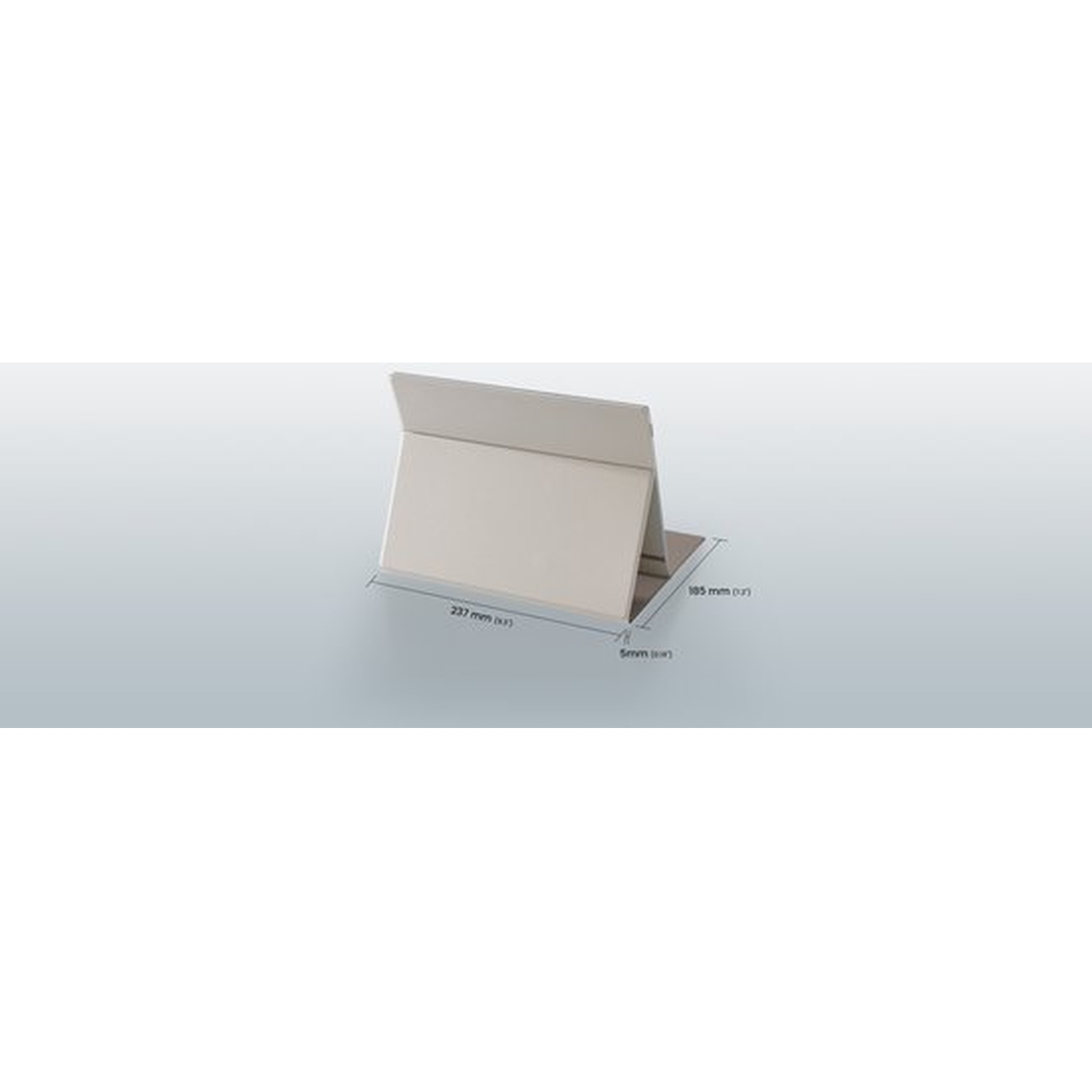 Un support beige clair de 237mm x 105mm x 5mm.