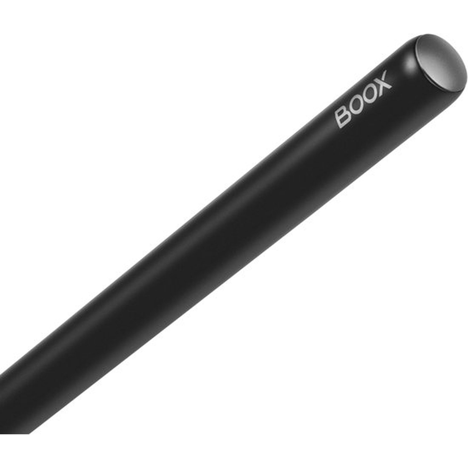 Zwarte stylus met zilveren punt en BOOX logo.