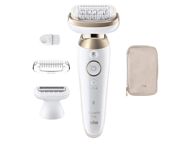 BRAUN Silk·épil 9 Flex 3D 9-030 Epilierer, Weiss/Gold