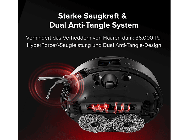 Roborock SAROS 20 X Saugroboter mit Wischfunktion (Schwarz, Laufzeit: 200 min., mit Absaugstation, FlexiArm Technologie) — Foto 5 von 5
