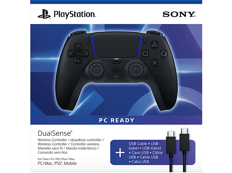SONY DualSense® Wireless-Controller – Midnight Black + USB-Kabel für PC; Wireless Controller — Foto 5 von 5