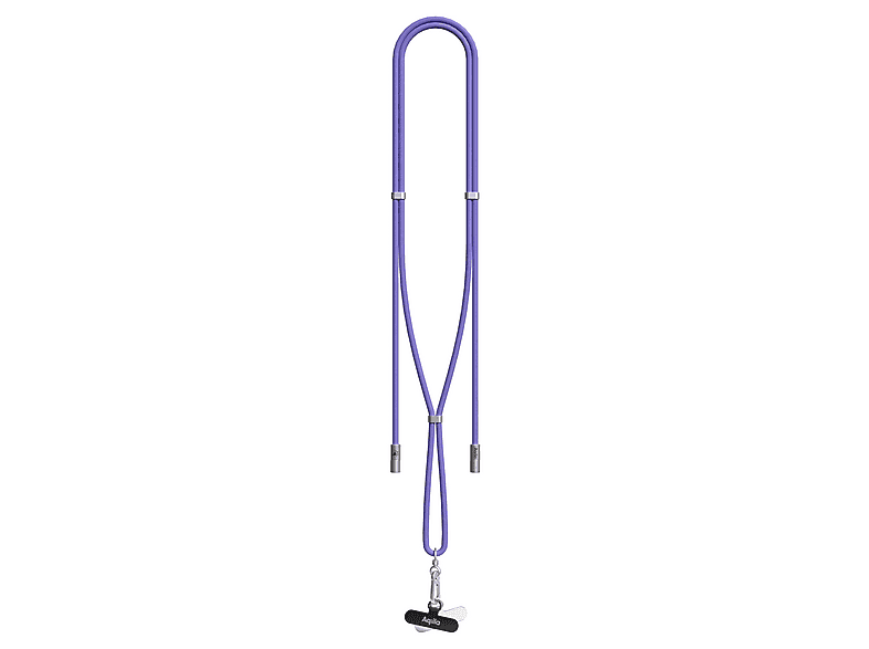 Aqilla 2in1 Lanyard-Kabel, USB-C, 60W PD, Purple