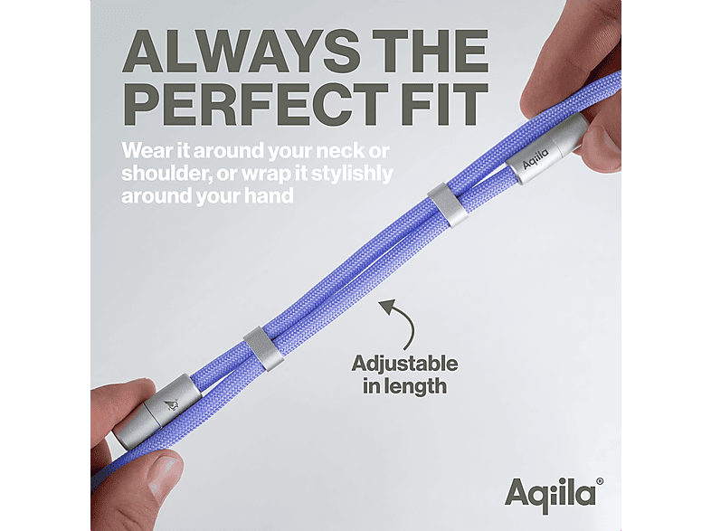 Aqilla 2in1 Lanyard-Kabel, USB-C, 60W PD, Purple — Foto 2 von 5