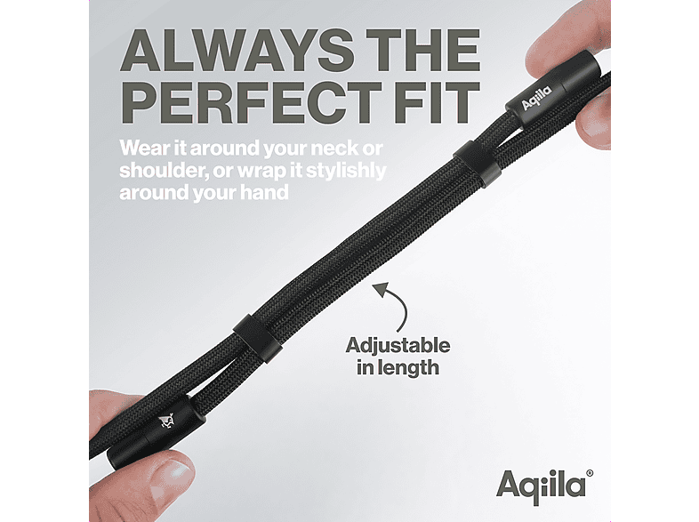 Aqilla 2in1 Lanyard-Kabel, USB-C/Lightning, 30W, Black — Foto 2 von 5
