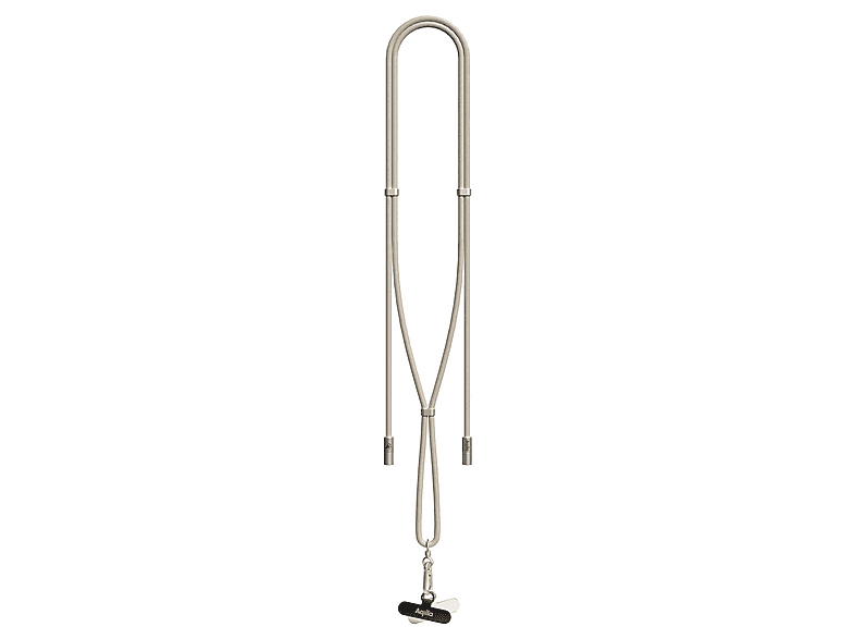 Aqilla 2in1 Lanyard-Kabel, USB-C/Lightning, 30W, Sand