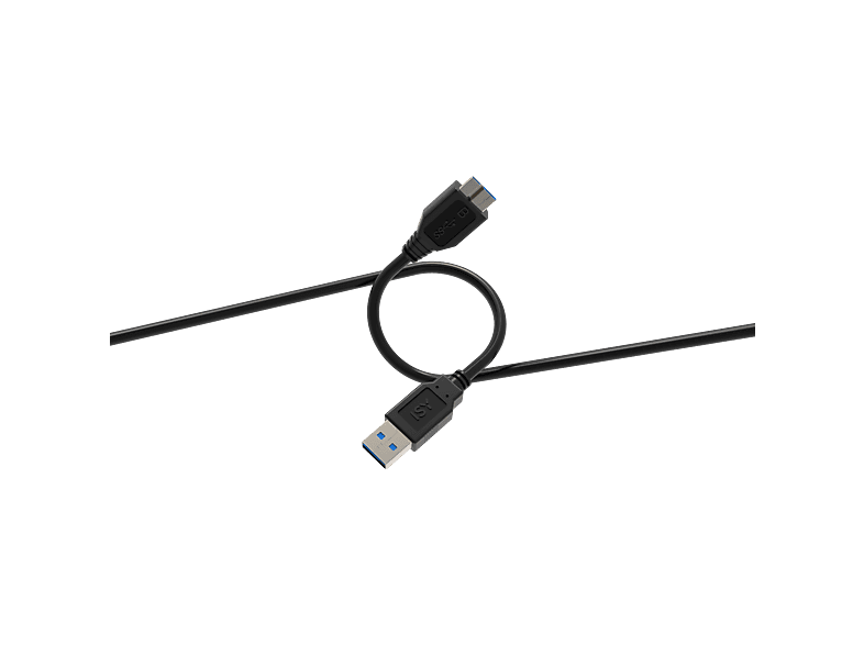 Cable USB a Micro-USB - ISY IUC-1012, USB-A microUSB 3.0, 0.75 m, Negro